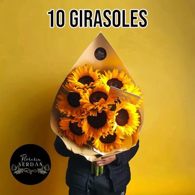 10 girasoles