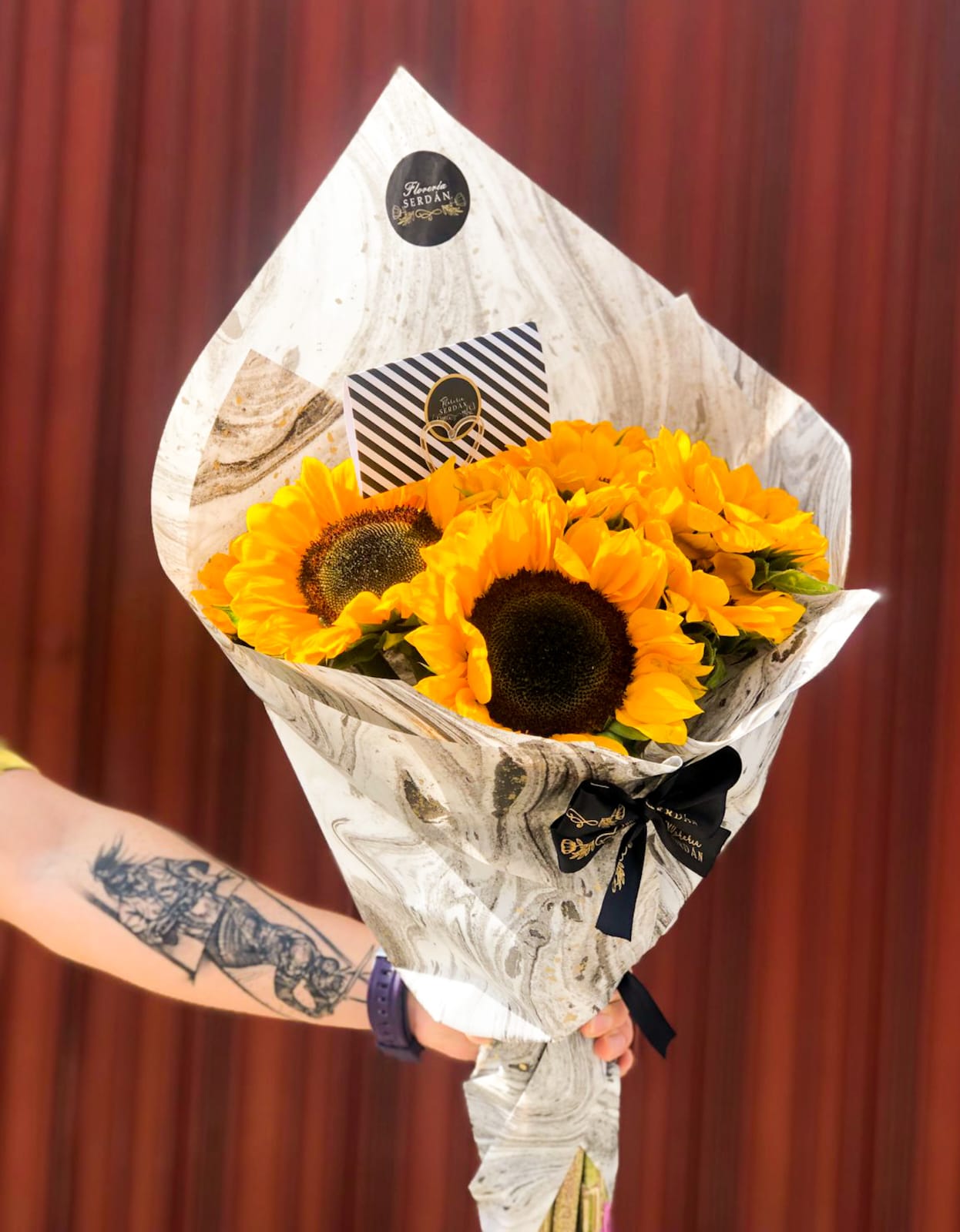 5 girasoles