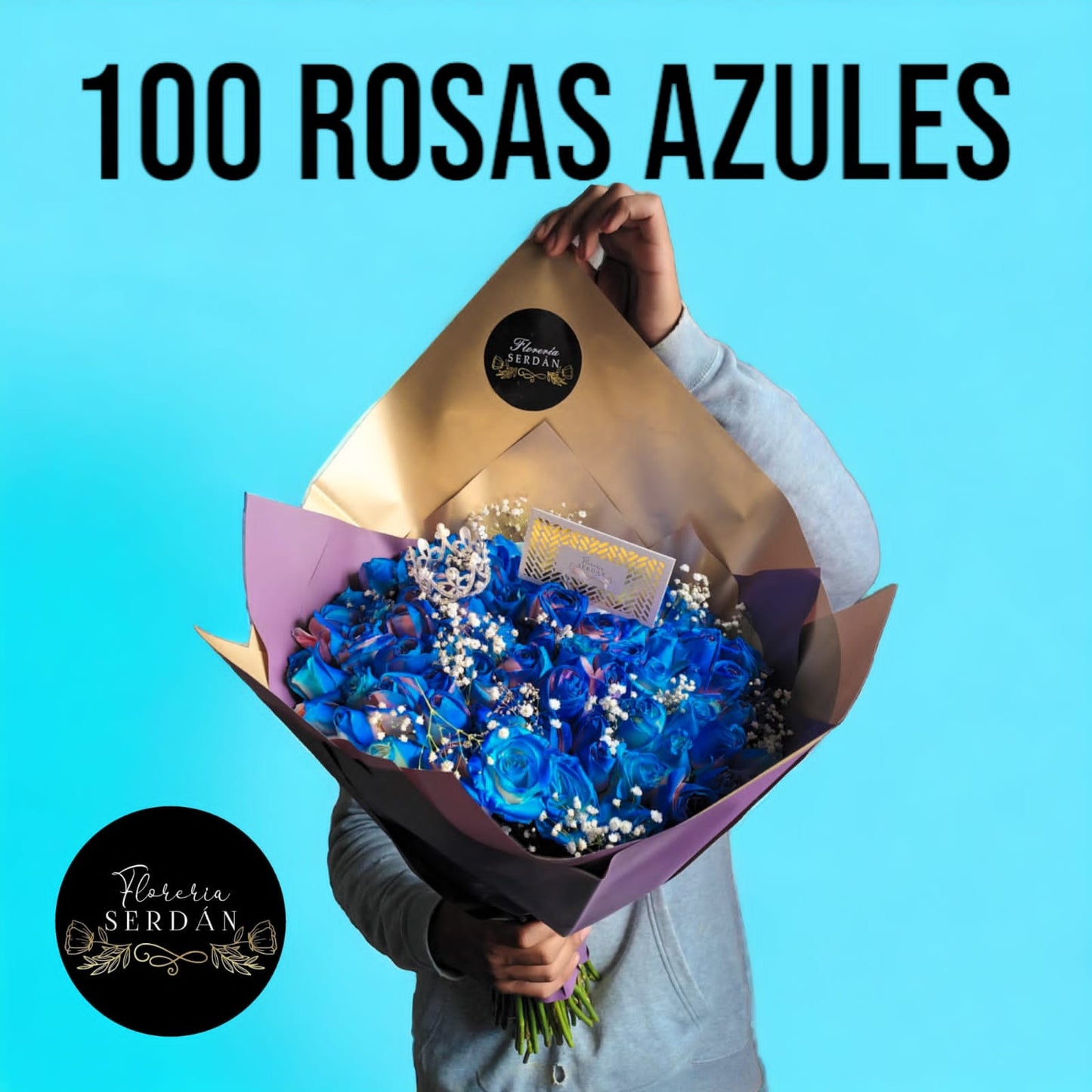 Ramo de 100 rosas pintadas